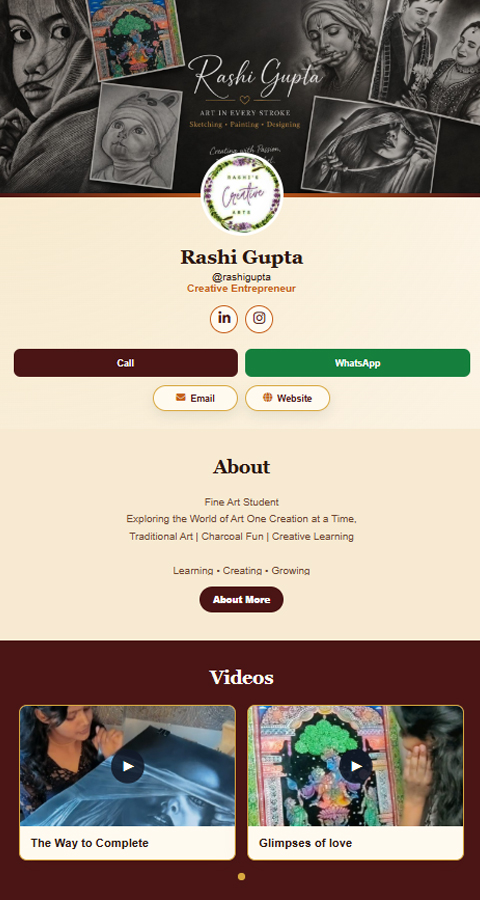 Institute profile theme preview