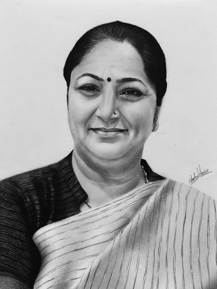 Graphite and charcoal portrait on A3 size