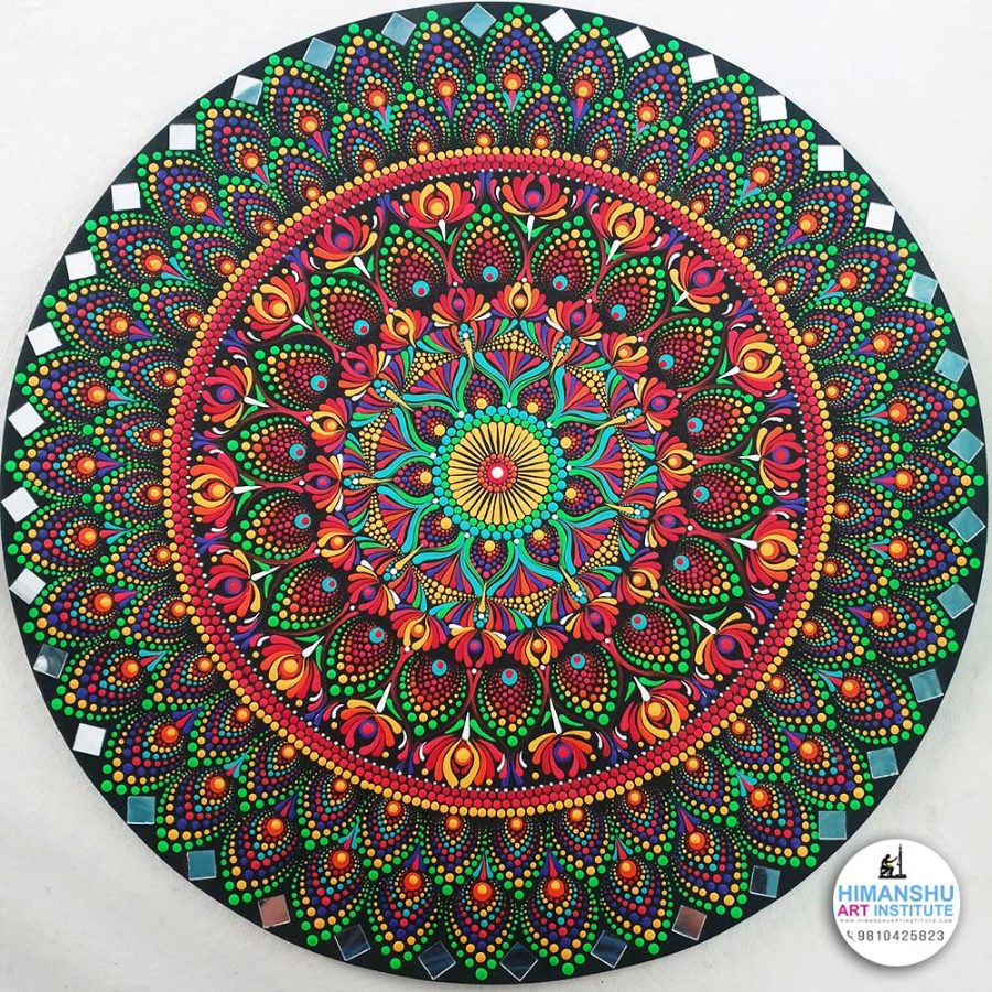 Mandala Art by Sakshi Rajpal, Himanshu Art Institute, Institute of Fine Arts and Crafts