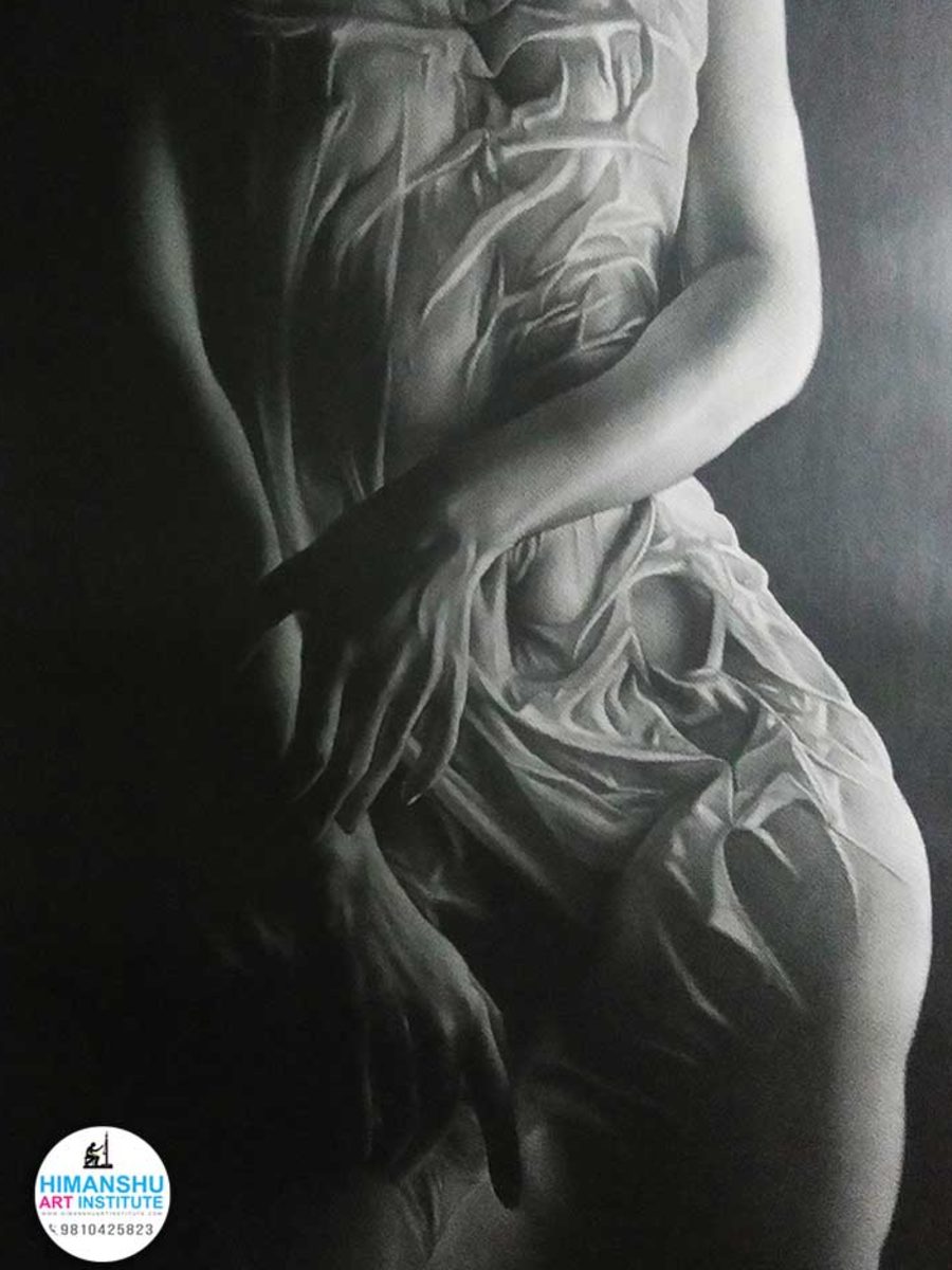 Pencil Drawing by Akash Maurya, Himanshu Art Institute, Institute of Fine Arts and Crafts